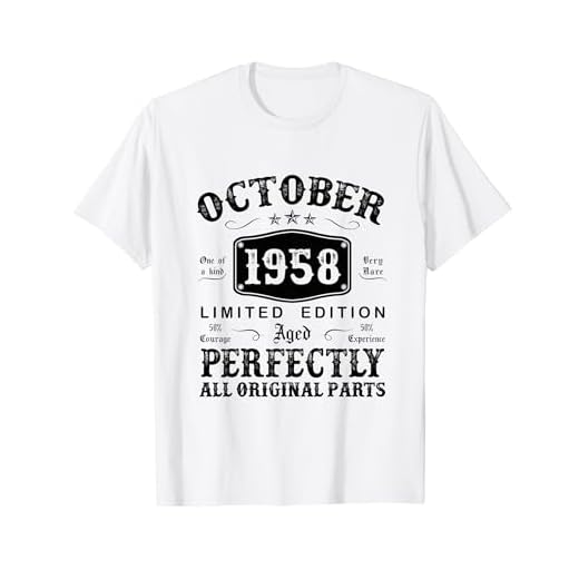 Regalo 66 Años Cumpleaños Hombre Original Octubre 1958 Camiseta
