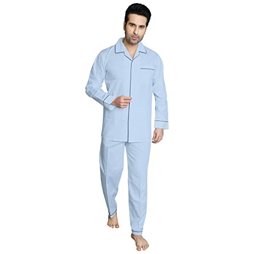 Image of Men's Cotton Solid Night Suit