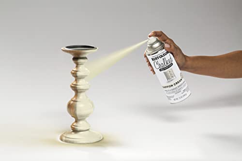 Image of Rust-Oleum Chiffon Cream Chalked All-in-One Ultra Matte Spray Paint | One Coat Coverage | No Primer, Sanding, Or Topcoat Needed | Easy Spray Application | Made in USA | 12 OZ | 6 Pack