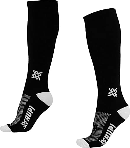 Meia Hupi Longa Preto Lisa - 30 cm de Cano, Cor: Preto, Tamanho: Único