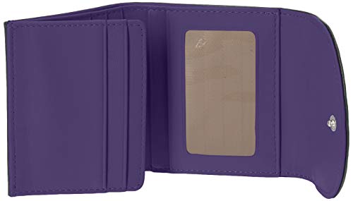 Royce Leather Women's Rfid Blocking Compact Trifold Wallet In Leather, Purple, One Size #TOP3