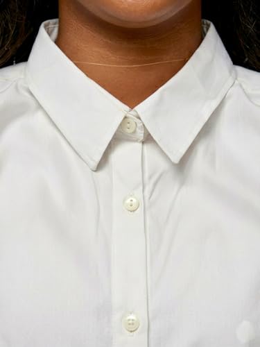 Image of Women Plus Size Sleeveless Button Down Shirt Polyester Formal Office Casual Wear Classic Fit Professional Shirt