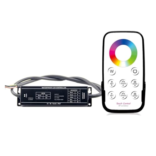 Télécommande tactile et contrôleur LED 12V 24V 4CH 5A étanche tension constante