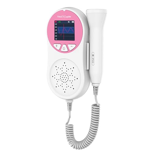Image of CONTEC10A Pocket Fetal Doppler FHR Monitor, Portable Pregnancy Heartbeat Detector with LCD Color Screen, High Sensitivity Probe, Speaker & Headphone Support