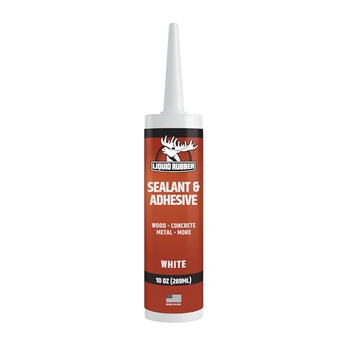 Liquid Rubber Caulk - Hybrid Silicone Adhesive and Protective Sealant, White, 1 Pack