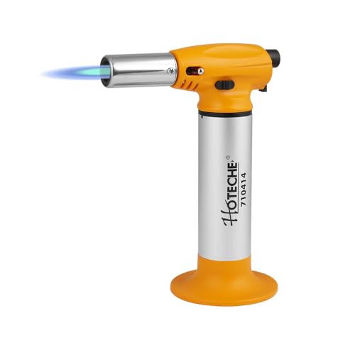 Hoteche Brûleur à gaz en aluminium - 130 x 75 x 170 mm - Convient pour le chauffage du métal, les travaux de soudage simples de tuyau, lampe à souder et cuisine - Chalumeau de cuisine pour la cuisson