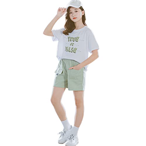 [XIAOYUE] q ̎q ZbgAbv tVc V[gpc ㉺ 2_Zbg LbYEFA W[W Zbg J[Spc JWA X|[cEFA XEFbg  i ʊw m 110-170cm WjA t  (O