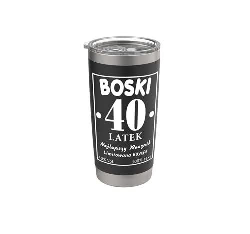 Boski 40 Latek Polska Koszulka Urodzinowa 40 Urodziny 40 Lat Gobelet isotherme en acier inoxydable double paroi