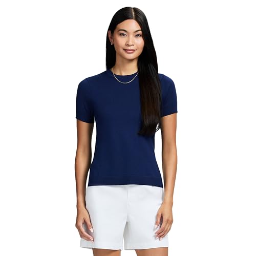 IZOD Women's Short Sleeve Performance Stretch Sweater