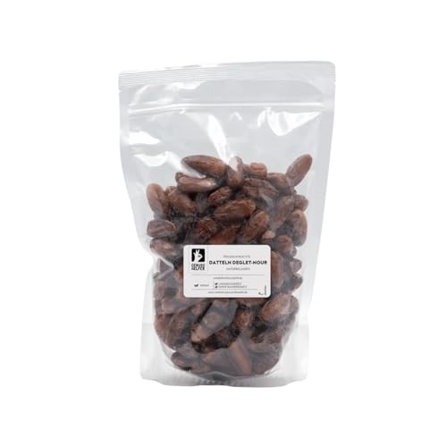 Bremer Gewürzhandel Datteln Deglet Nour, getrocknet, entsteint, ungezuckert & unbehandelt, zum Naschen, Backen, Kochen oder für Müsli, 1kg