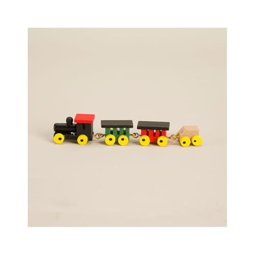 GIVBRO Tren en Miniatura de casa de muñecas - Simulación 1:12 Mini Accesorios de Tren de Madera para decoración de casa de muñecas (#A)