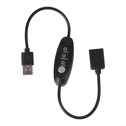 Cable controlador de velocidad de ventilador USB de 3 velocidades, cable de alimentación ajustable para luces LED, ventiladores pequeños, motores, masajeadores, línea de interruptor de núcleo de cobre