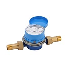 عداد مياه أحادي النفاث MEASUREMAN DN-15 مقاس 1/2 بوصة مع مخرج نبضي لمياه ري الجسم النحاسية AWWA C712 معتمد