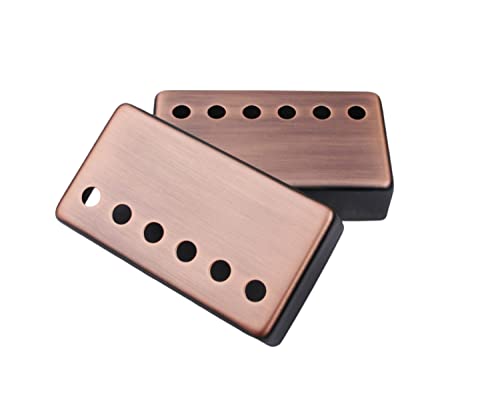 Guyker Humbucker Pickup Cover (50Mm/52Mm Pole Spacing) – Cupronickel Bridge And Neck Pickups Frame Set Replacement Parts For Les Paul Lp Style Electric Guitar, Bronze #TOP1