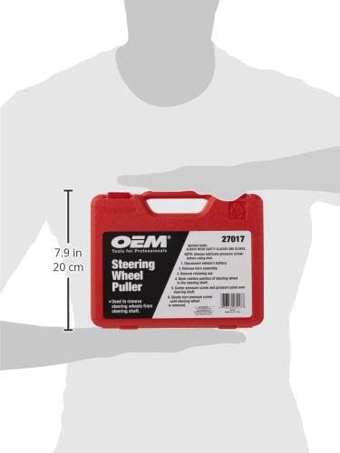 OEMTOOLS 27017 Steering Wheel Puller, GM Steering Wheel Puller, Jeep Steering Wheel Puller, Lock Plate Removal Tool, J Hook Steering Wheel Puller
