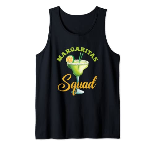 Funny Margaritas Squad | Fiesta de cóctel | Mujeres Alcohol Camiseta sin Mangas