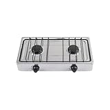 Foset PAGA-2X, Parrilla de gas de sobreponer 2 quemadores, inoxidable