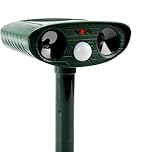 Solar Ultrasonic Cat Repellent for Gardens UK – Waterproof Animal Scarer & Fox Deterrent with PIR Motion Sensor & LED Flash – Solar Powered Outdoor Pest Control for Cats, Dogs, Squirrels & Birds