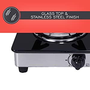Elica Vetro 694 CT DT 4 Burner Glass Top Gas Stove — view 5