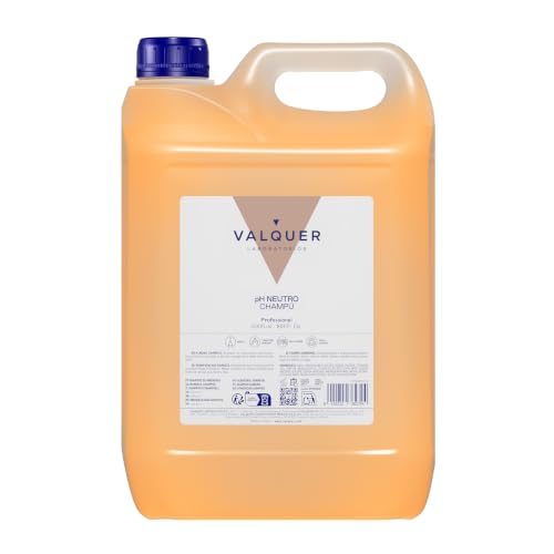VALQUER Champú Revitalizante pH Neutro | 5 L | Fortalece, Hidrata, Repara y Aporta Brillo al Cabello Dañado | Ingredientes Naturales y Vitamina B5 para Todo Tipo de Pelo