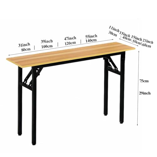Petit bureau d'ordinateur moderne table pliante rectangulaire pieds réglables