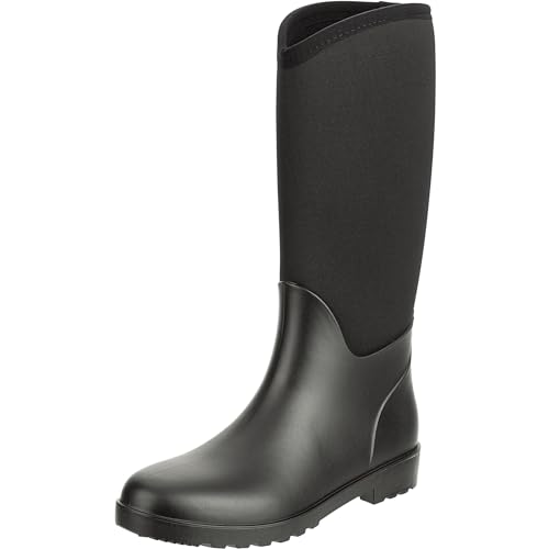 RL24 - Gummistiefel Basicline – Thermostiefel für Stall & Weide – wasserdichte Stallstiefel – Allwetter-Stiefel hoch – Thermo-Reitschuhe in schwarz – Unisex Winterschuhe in Größe 38