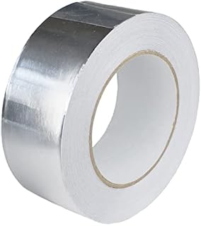 LOCO Aluminium Foil Tape 48mm x 45m, 1 roll Strong Adhesive Heavy Duty Heat Resistant Pipe Repair Insulation Tape