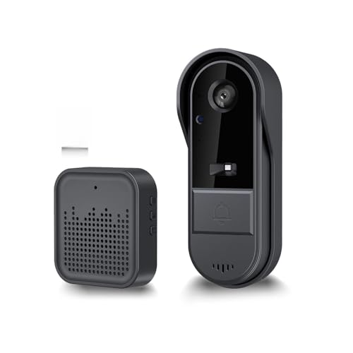 gdsDEs Timbre de vídeo Inteligente inalámbrico WiFi cámara HD bidireccional 1080P Compatible con Tarjeta SD Resistente al Agua 1000mah Espera Extra Larga(with 32G SD Card)