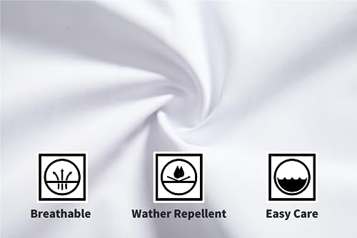 Delcarino Men'S Dress Shirts Stain Shield Stretch Slim Fit Shirts Wrinkle-Free Formal Business Button Down Shirt White Large thumb #4