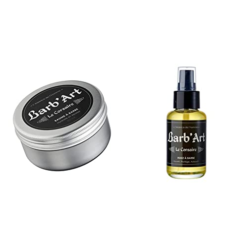 Idéal pour barbes longues : le kit Baume 80ml et Huile 50ml Barb'Art Le Corsaire