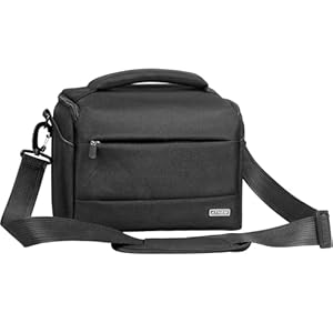 ATHEM Camera Bag, Waterproof Shockproof Camera Sing Shoulder Bag, Camera Case, Camera Bags for Camera Body and Lens, with Waterproof Cover, Suitable for Canon, Sony, Fuji, Etc