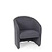 Produktbild hjh OFFICE 713500 Lounge Sessel SAN Juan Stoff Grau moderner Designer-Sessel mit bequemer Polsterung