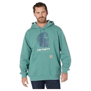 Carhartt Men’s Rain Defender Loose Fit Midweight C Logo Graphic Sweatshirt