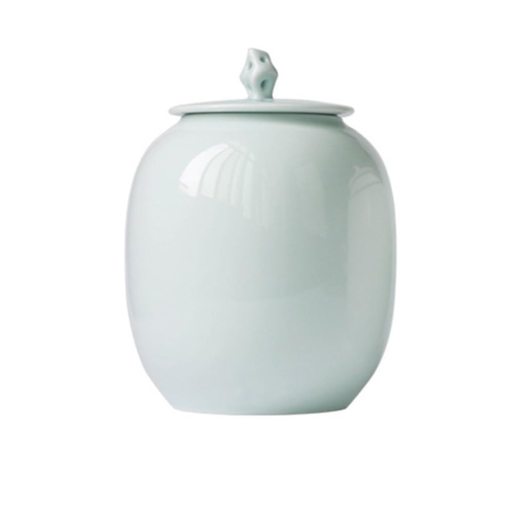 CMBSSTFC Słoik na cukier Biała porcelana Seledyn Zapieczętowany słoik Pudełko na herbatę Słoik ceramiczny Pojemnik do przechowywania luzem herbaty Słoik Duży słoik do przechowywania żywności kuchennej