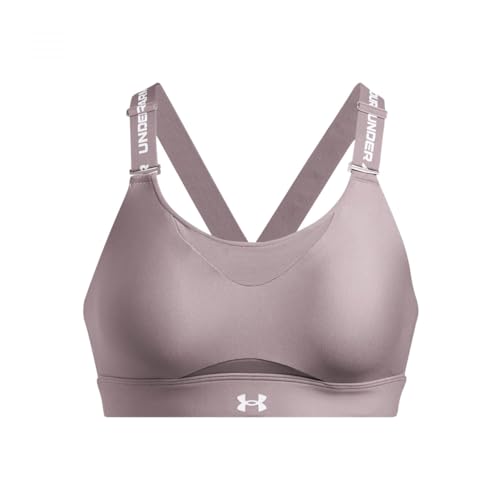 Under Armour Womens Infinity High Impact Sports Bra, (016) Tetra Gray / / White, X-Large A-C