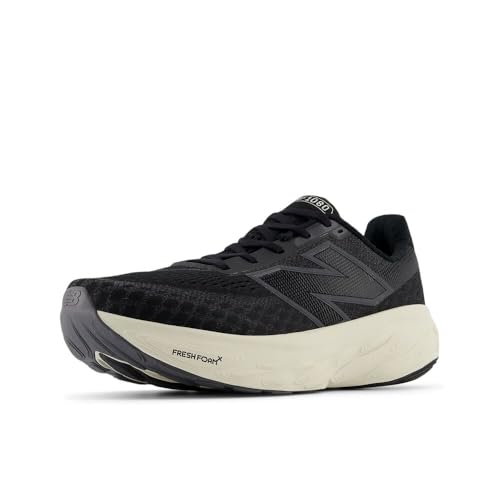 New Balance Men's Fresh Foam X 1080 V14 Running Shoe, Black/Magnet/Linen, 13 M