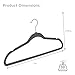 Simplify Slim Velvet Clothes Hangers | 25 Pack | Non-Slip | Shirts | Suit | Pants | Dresses | Garments | Closet Storage & Organization | Durable | Grey