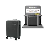 VOYAN Maleta de Cabina Expandible 55x40x20 SDR Negro, Trolley de Viaje Ultraligero con Carcasa Rígida ABS, Ruedas Dobles Giratorias y Cerradura de Seguridad, Equipaje de Mano Resistente