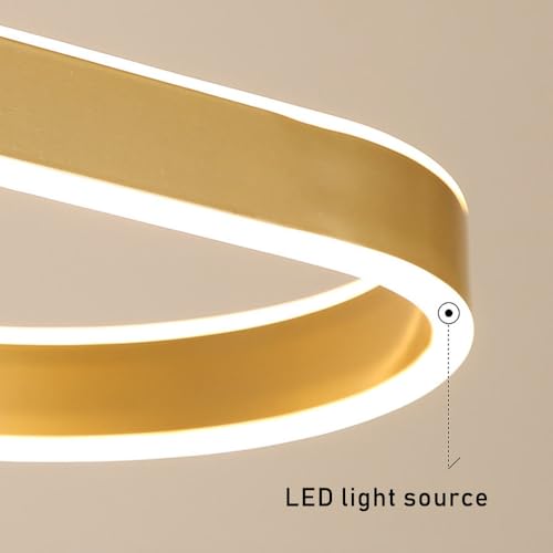 Lampe suspendue LED 3000-6000K or moderne pour table longue - 7