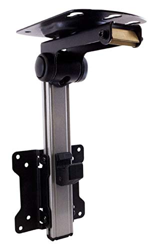 Monoprice 116122 Under Cabinet Tilt Tv Wall Mount Bracket - For Tvs Up To 27In Max Weight 44Lbs Vesa Patterns Up To 100X100 Silver #TOP4