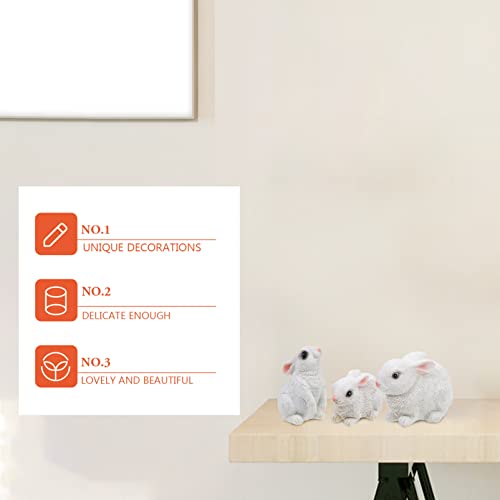 Gogogmee 3 peças de estatuetas decorações de jantar enchimentos de páscoa micro adorável estátua de