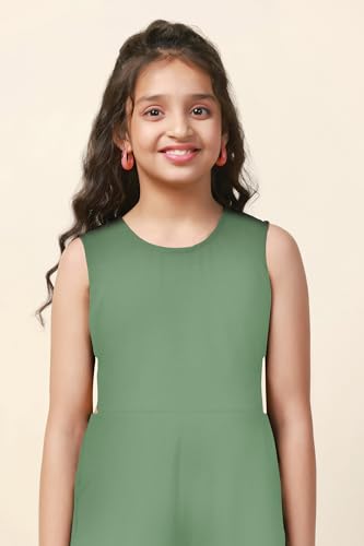 Image of Fashion Dream Girl's Ankle Length Solid Jumpsuit