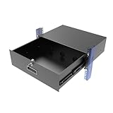 QiaoYoubang 3U Server Cabinet Case 19 Inch Rack Mount Lockable Drawer with Key, 12.6 Inch Depth (3U)
