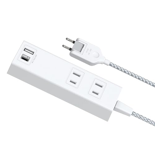 Amazon.co.jp: 延長コード 2m 電源タップ Addtam 2AC口 2USB