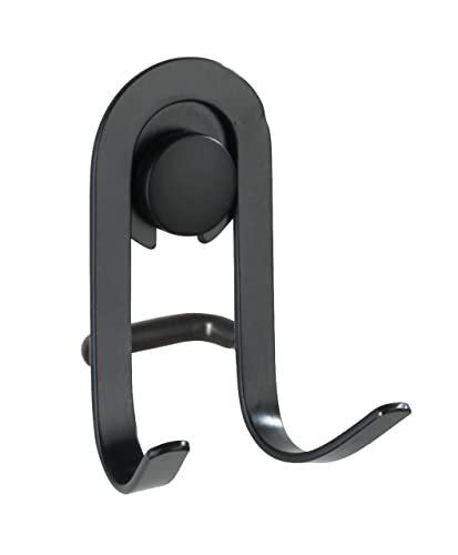 WENKO Wandhaken Classic Plus Black 2er Set, Badhaken, Küchenhaken mit hochwertigem Rostschutz Multicolor 8.5 x 4 x 5.5 cm