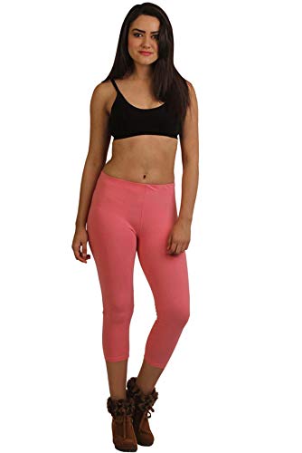 Image of Frenchtrendz Women's Cotton Spandex Stretchable Mid Rise Slim Fit Legging Capris (XS-4XL)