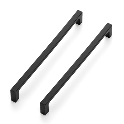 Image of Ravinte 30 Pack Solid 7-1 /2 Inch Kitchen Square Cabinet Handles Matte Black Pulls Drawer Pulls Kitchen Cabinet Hardware Flat Black Handles