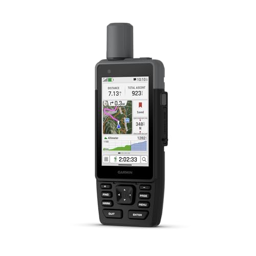 Image of Garmin GPSMAP H1 Premium GPS Handheld Navigator for Hiking, Rugged Design with Color Touchscreen and Buttons, Long Battery Life, Built-in Flashlight, Preloaded Maps Bundle