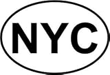 New York City (NYC) Euro Oval Bumper Sticker
