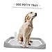 Toddmomy Indoor Dog Potty Tray with Splashproof Abs Design Large Capacity Puppy Potty Training Pad Holder for Balcony and All Sized Dogs Durable Pet Toilet for Clean and Training